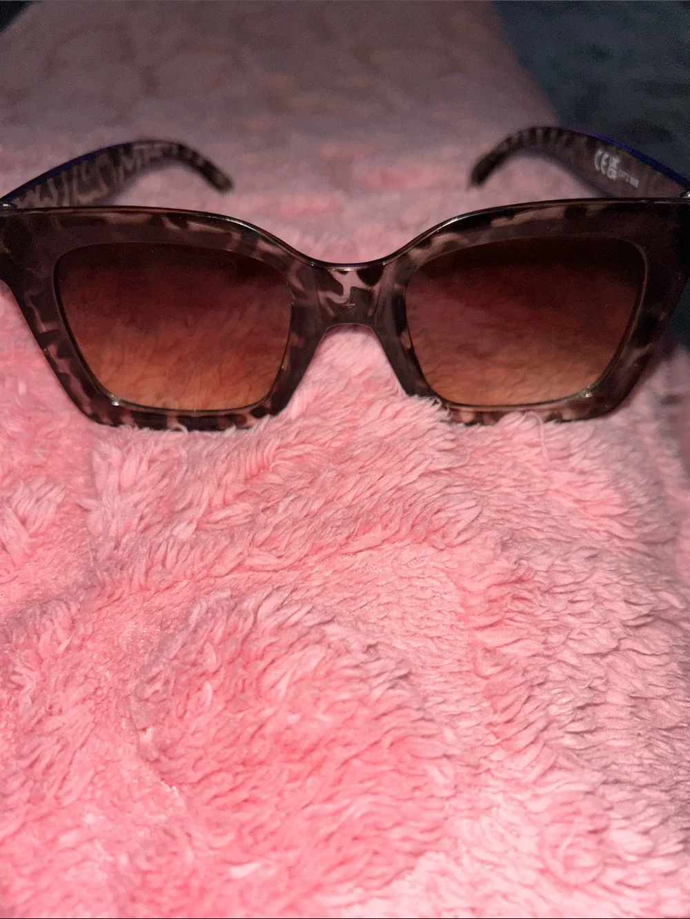 Two-Pair Sunglasses Set — Blue Aviator & Brown Tortoiseshell Square GENTLY USED!